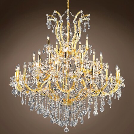 Maria Theresa 41 Light 52" Gold Chandelier with Asfour Crystals